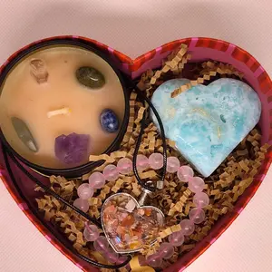 Valentine crystal heart bundle