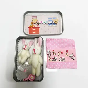 Cute Rabbit Pocket Iron Box, Easter Gift, Party Favors, Adorable Bunny Gift Set, Perfect for Friends Colleagues Family, Gift Packaging Storage Box