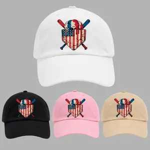 Baseball cap with ice cream print, 4th of July Independence Day gift, adjustable, sun protection, suitable for outdoor travel, beach, vacation, for men and women, high-quality cap, for men and women