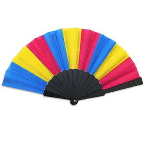 Flags Importer Pansexual Small Hand Fan - Portable Home Decor Accessory, Bold Colors, Plastic Frame, Polyester Fabric, Household Items Decor Piece