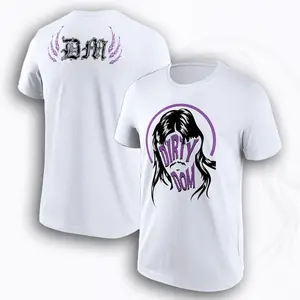 Dominik Mysterio Dirty Dom Mullet T-Shirt, White Mens Womens WWE Fan Apparel, Wrestling Slogan Tee, Casual Wrestling Gift for Him and Her