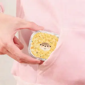 Yellow Floral Otter Printed Retainer Box High Value Transparent Denture Case Home Travel Universal Orthodontic Retainer Box Wear Resistant Compression Proof Teeth Storage Case