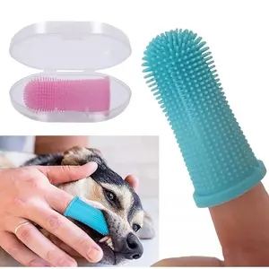Dog Super Soft Pet Finger Toothbrush Teeth Cleaning Breath Care Non-toxic Silicone Toothbrush Cat Dog Toothbrush Pet Supplies