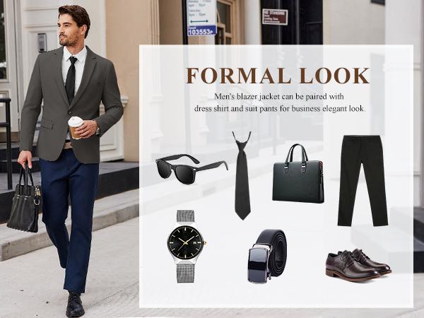 COOFANDY Men's Casual Blazer Regular Fit Lightweight Sport Coats One Button Suit Jacket Dress Blazer Jackets