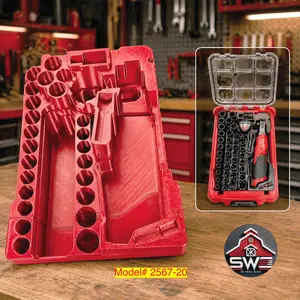 Insert Organizer Compatible with Milwaukee Packout 48-22-8435 for M12 FUEL 3/8 High Speed Ratchet 2567-20 and 43PC Socket Set