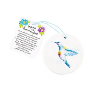 3 1/2" Legend of the Hummingbird Christmas Ornaments with Card for 12