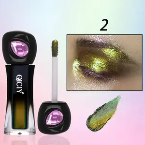 QICIY+3 Color Chameleon Longan Shadow Ultra-Fine Flash Pearlescent Finish Liquid Eyeshadow with Vibrant Shades for Versatile Looks