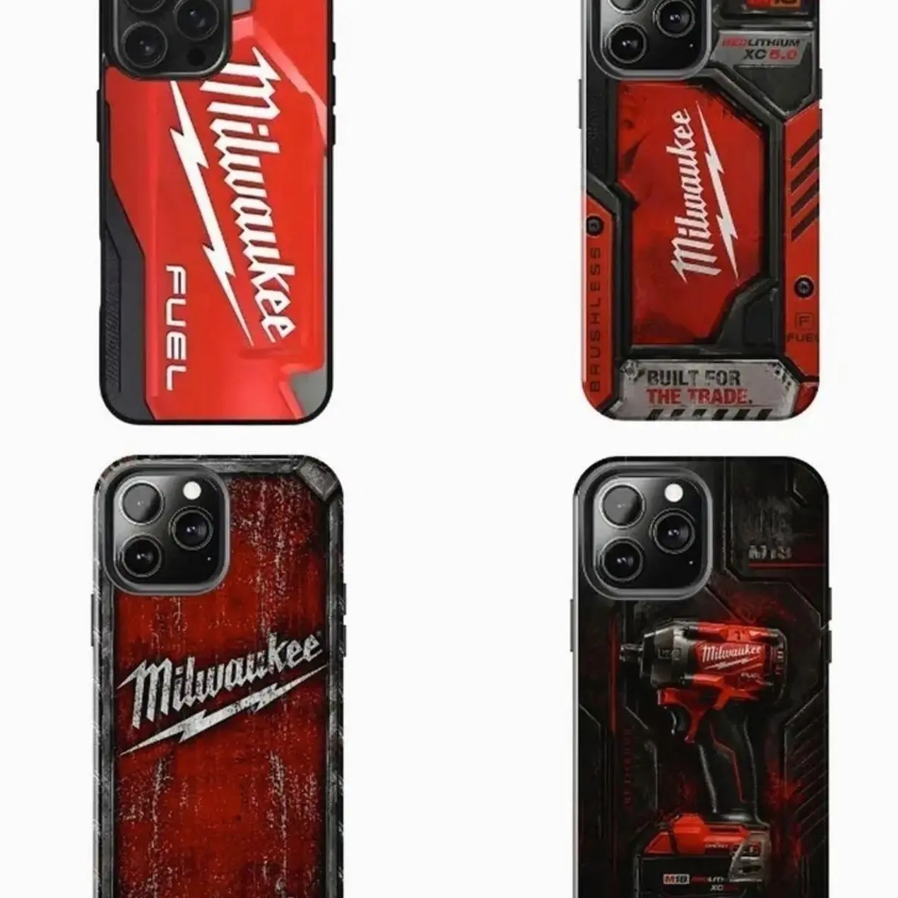 MILWAUKEE Logo Fuel Icon Phone Case Compatible with iPhone 17, 16, 15, 14, 13, 12, 11, X & Galaxy