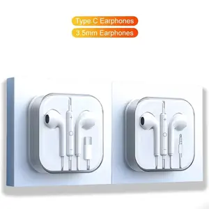 Type C Wired Headphones 3.5MM Earphone Earbuds Accessories