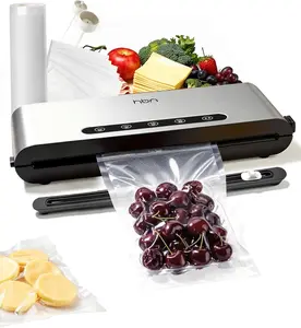 HBN Vacuum Sealer Commercial Automatic Food Vacuum Sealer Food Saver Vacuum Sealer Machine with SUS Stainless Steel with 20 Sealer Bags and 1 Roll