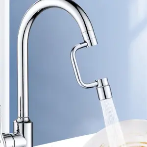 1440° Sink Faucet Aerator Extension Swivel Faucet Extender for Toddlers, 2 Sprayer Modes Bathroom Kitchen Head Replacement Smart Tap Attachment with Filter for Face Washing