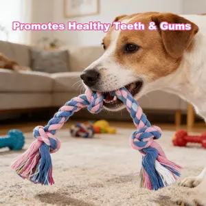 Durable Dog Rope Toy – Cotton Chew & Tug Toy for Puppies Small & Medium Dogs, Teeth Cleaning Design