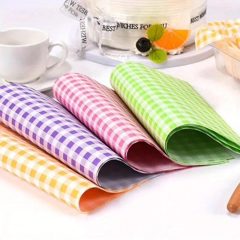 Kitchen Oil-Proof Wax Paper Food Wrapper Paper Bread Sandwich Burger Fries Macaron Packaging Cake Decoration Kitchen Baking Tool