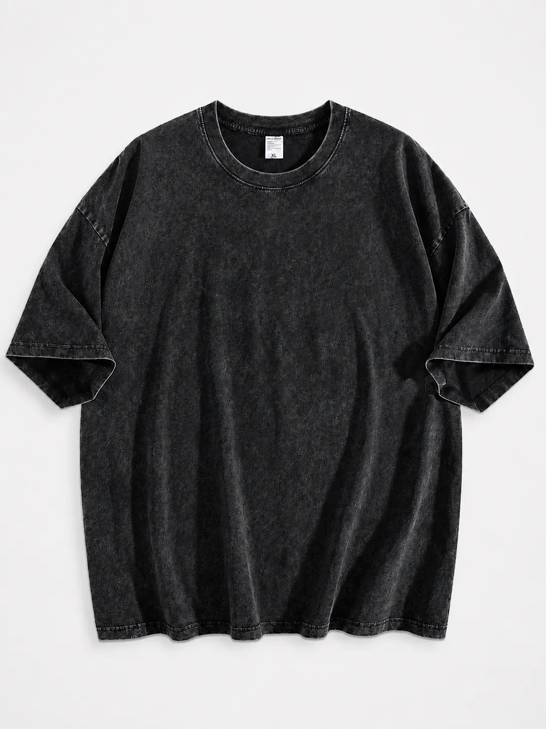 Men's Oversized Washed T-Shirt,Vintage Washed Crew Neck Tee,Loose Fit Drop Shoulder StreetwearBasic Top wash cotton retro Casual Sleeves Fabric Plain Gym Menswear Short