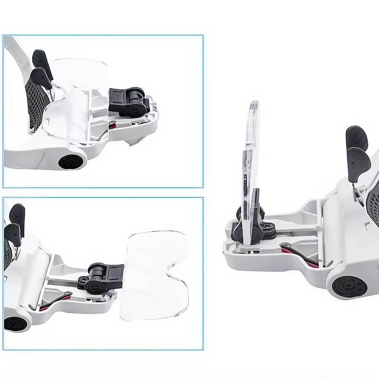 Head Mounted Magnifier with LED Illumination, Adjustable Headband, 5 Interchangeable Lenses 1.0X/1.5X/2.0X/2.5X/3.5X, for Reading, Maintenance, Jewelry Processing, Electronics Maintenance