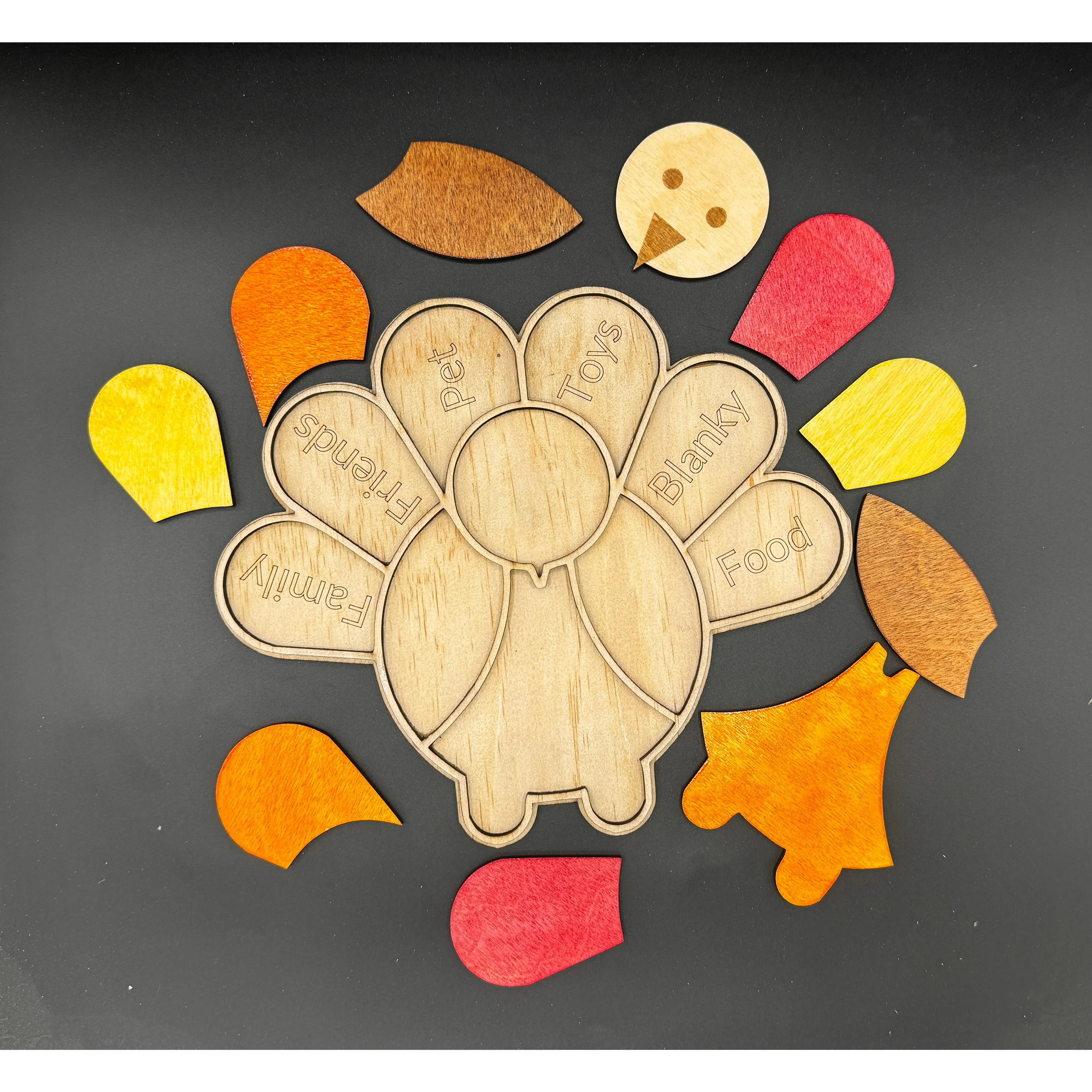 Thankful Turkey Puzzle & Gratitude Sensory Tray (November)