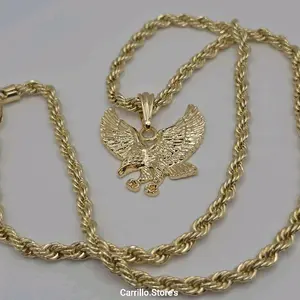 Eagle fashion style necklace rope gold-plated 24"inches fancy