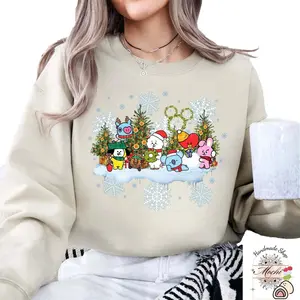 Bangtan Character K-Pop Christmas Shirt, Bangtan character Christmas Sweatshirt, Korean Pop Music, B.T.S Army Shirt, ARMY Gift, Gift For Fan, MErch