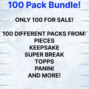 Super Breaks 100-Pack MEGA DEAL (100 PACKS FROM:  KEEPSAKE, PIECES, SUPER, TOPPS, PANINI, AND MORE!)