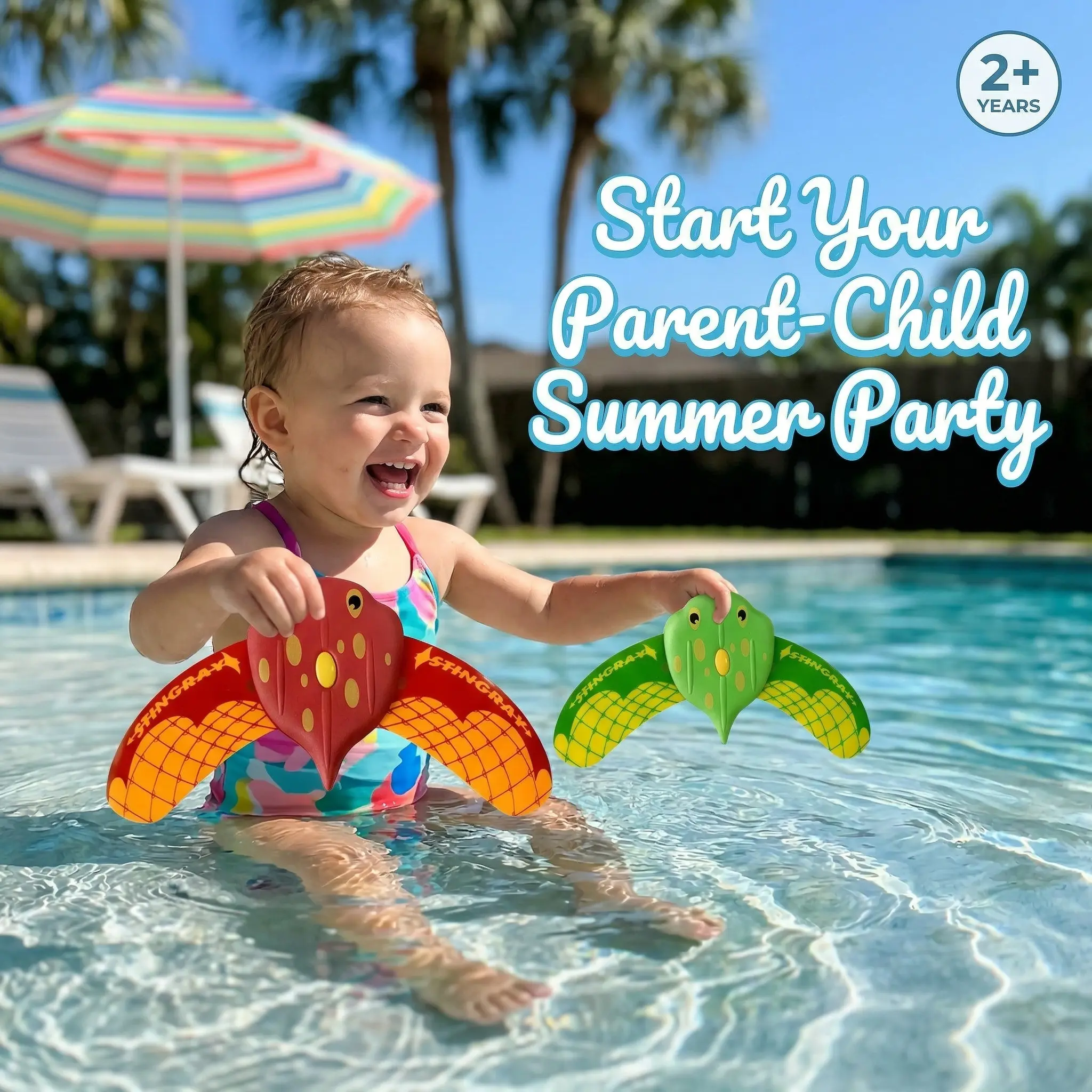 Stingray Pool Torpedo Toy for Kids | Self-Propelled Underwater Glider, Best Summer Pool Games & Diving Toys for Boys Girls Ages 5-12, Perfect Outdoor Gift