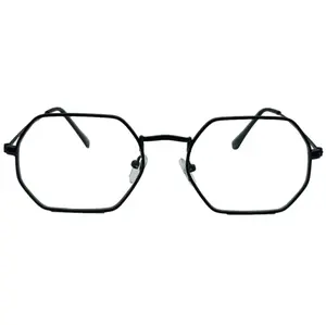 9225 (C) | Clear Lens Retro Hexagon Glasses Non-Prescription