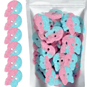ONE POUND (1lb) Bubblegum Dizzy Skulls Bag of Viral Swedish Candy Sweet Vegetable Snack - Limited Flash Sale - Natural Corn Fruit Carrot - No Gelatin - Vegetarian Friendly