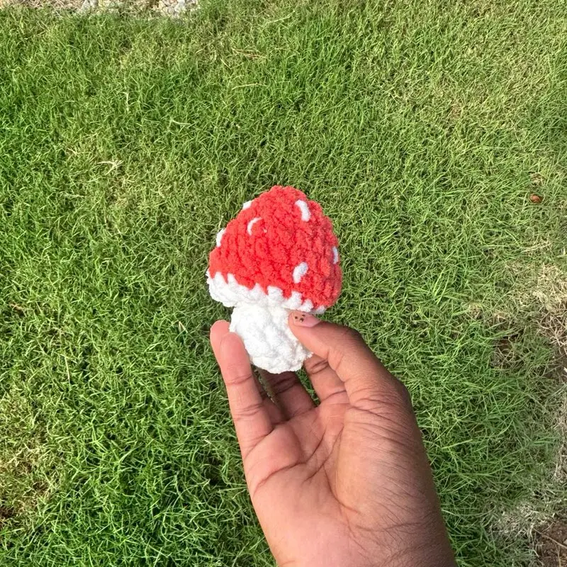 Handmade crochet mushroom popper fidgets