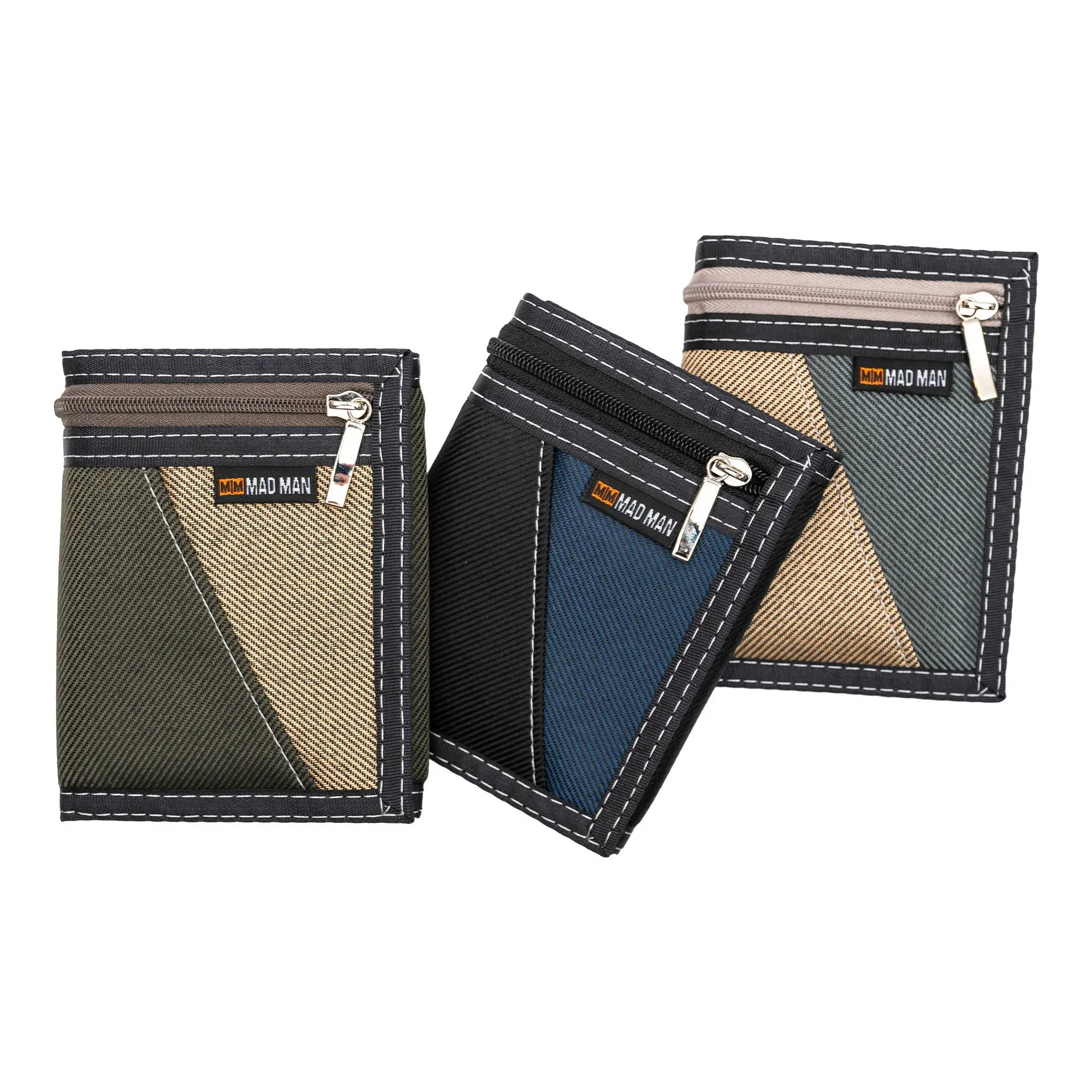 Canvas Leather Trifold Wallet