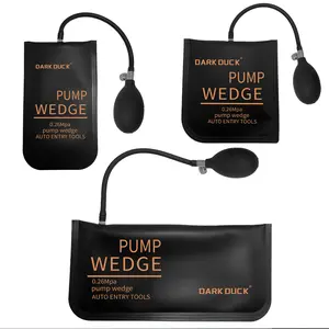 3PC Auto Repair Tool Inflatable Airbag Adjustable Car Air Pump Car Door Repair Air Cushion Emergency Open Unlock Tool Kit Window Installation Positioning Air Cushion Airbag Auto Air Wedge Airbag Lock Pick Set Opener Tool Set