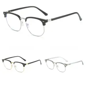 Square Metal Frame Eyeglasses for Everyday Wear – Minimalist Lightweight Optical Glasses, Classic Clean-Style Square Frames for Men & Women, Perfect for Work, School, and Casual Outfits