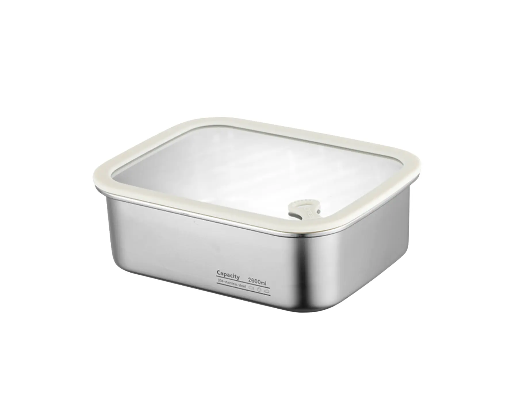 Hayvenware Stainless Steel + Glass Container 2600 ml