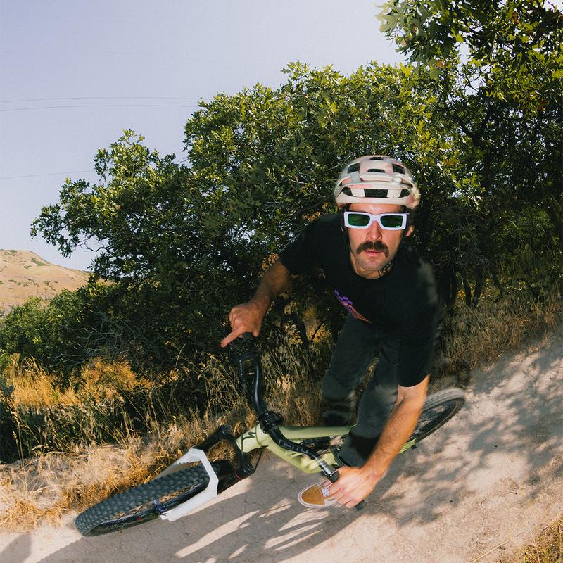 Moontower Low Bones Sunglasses - Virtually Unbreakable No Slip Grip Enhanced Kickflip & Crush Number Chances - Purple Frame Green Lenses