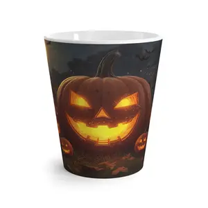 Halloween Pumpkin King Latte Mug | Fall Coffee Cup, Spooky Decor, Gift for Halloween Lover, Autumn Vibe, Pumpkin Spice Mug