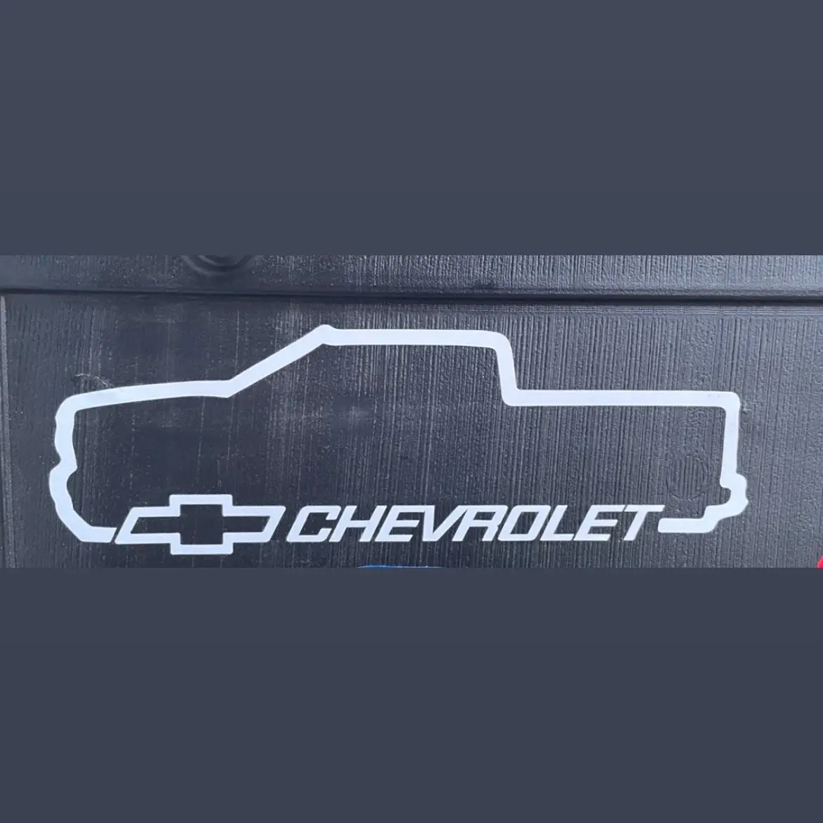 2pcs 8x2.5 inch white Chevrolet Chevy truck Decal Vynil sticker adhesive Calcomania easy stick diy decal car stickers