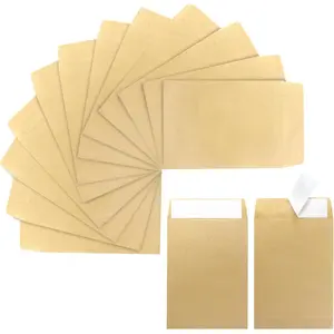 100 Pack  Small  Envelopes, 3.23"4.53", Brown, Fully Sealed Seed Envelopes; Mini Envelopes for Office, , School