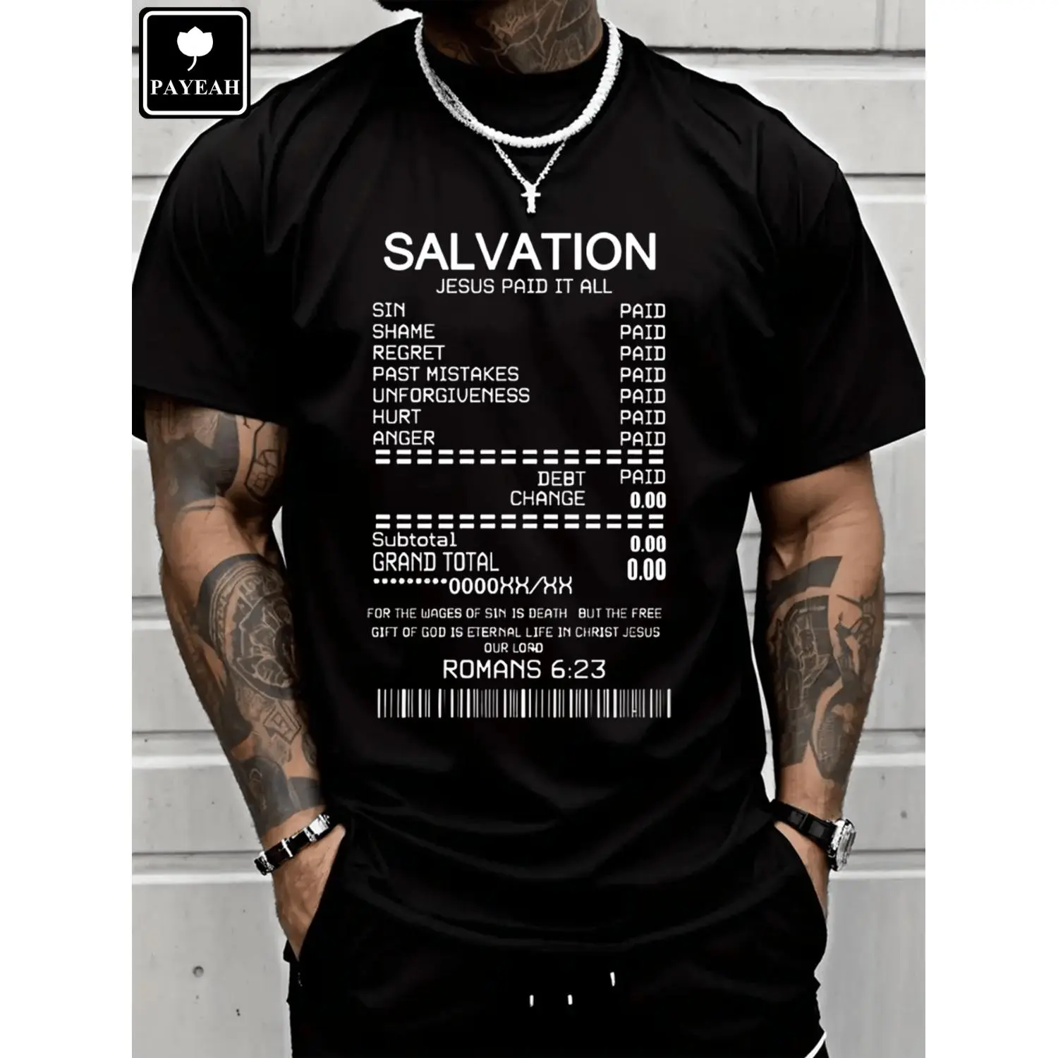 Christian Graphic T-Shirt for Parents, Unisex Sporty Chic 100% Heavy Cotton Casual Top, Short-Sleeve Activewear in Sizes to XXXXL, Tops