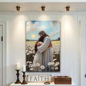 Jesus Hugging Woman Faith Wall Art