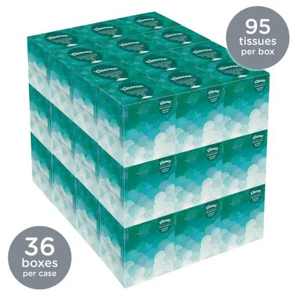 Kimberly-Clark Kleenex White Facial Tissue Cube Pack, 8.6x8.4 in., Multipack Pre-Packaged Ready-to-Use Tissues & Napkins - Case of 3420, Multipack Tissues & Napkins, Pre-Packaged Tissues & Napkins