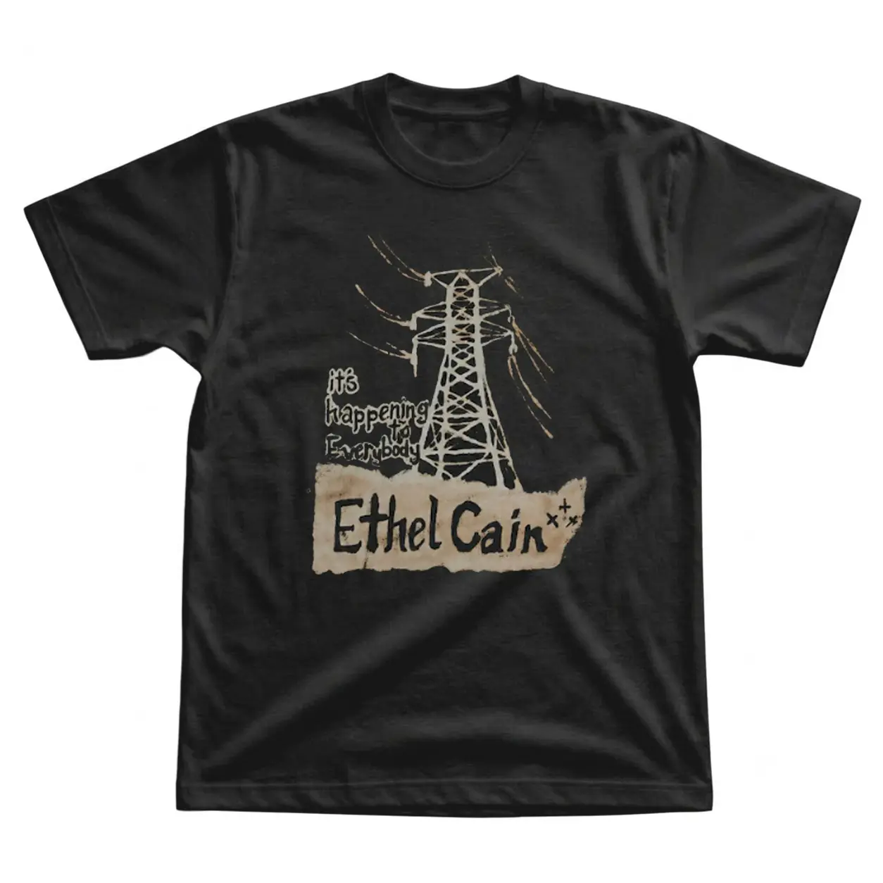 [ On Sale 55% ] Ethel Cain "It's Happening to Everybody" Alt-Pop Music Graphic Black Cotton Tee Y2K Streetwear Top - Indie Alternative Artist Merchandise Retro Apparel Casual Outfit