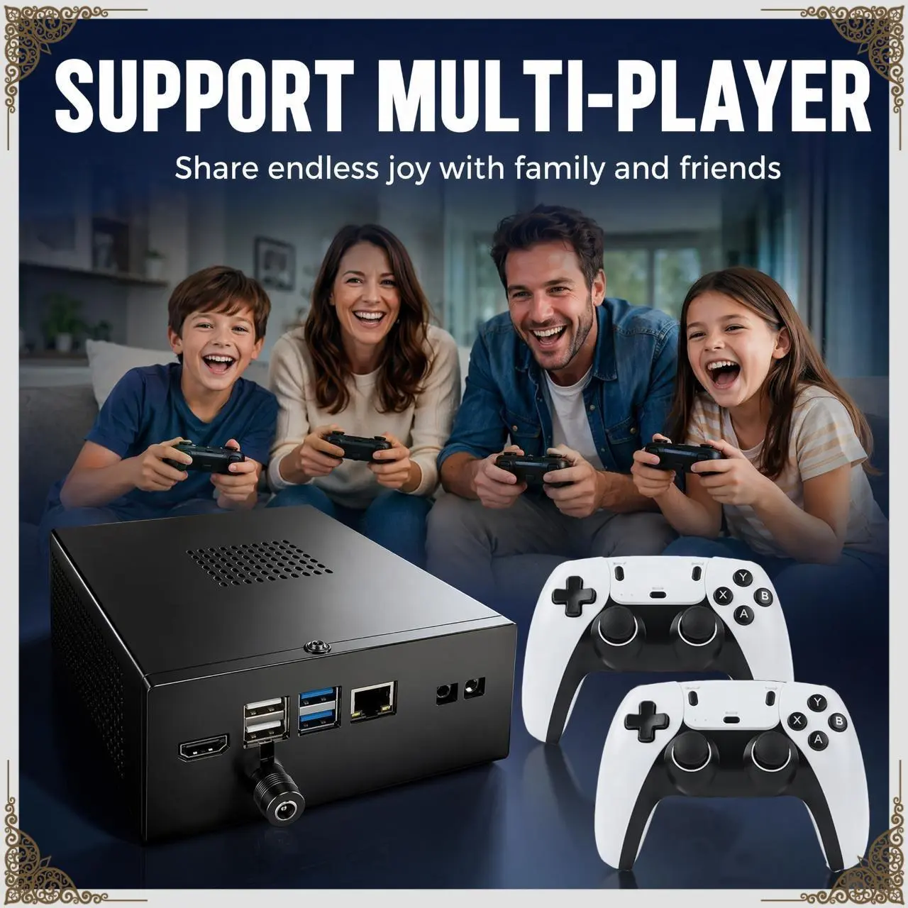 R3 Box Plug and Play on TV Wireless Controller Support Dual System 3865U Perfect for Home Entertainment