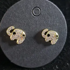 14k Gold-Plated Elephant Earrings