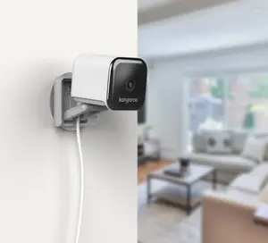 Kangaroo full-color night vision wireless 1080p HD indoor/outdoor security camera, dual channel dialogue audio, 2.4G Wi Fi smart home, with motion tracking function, suitable for infants, elderly and pets, waterproof and dustproof monitoring camera