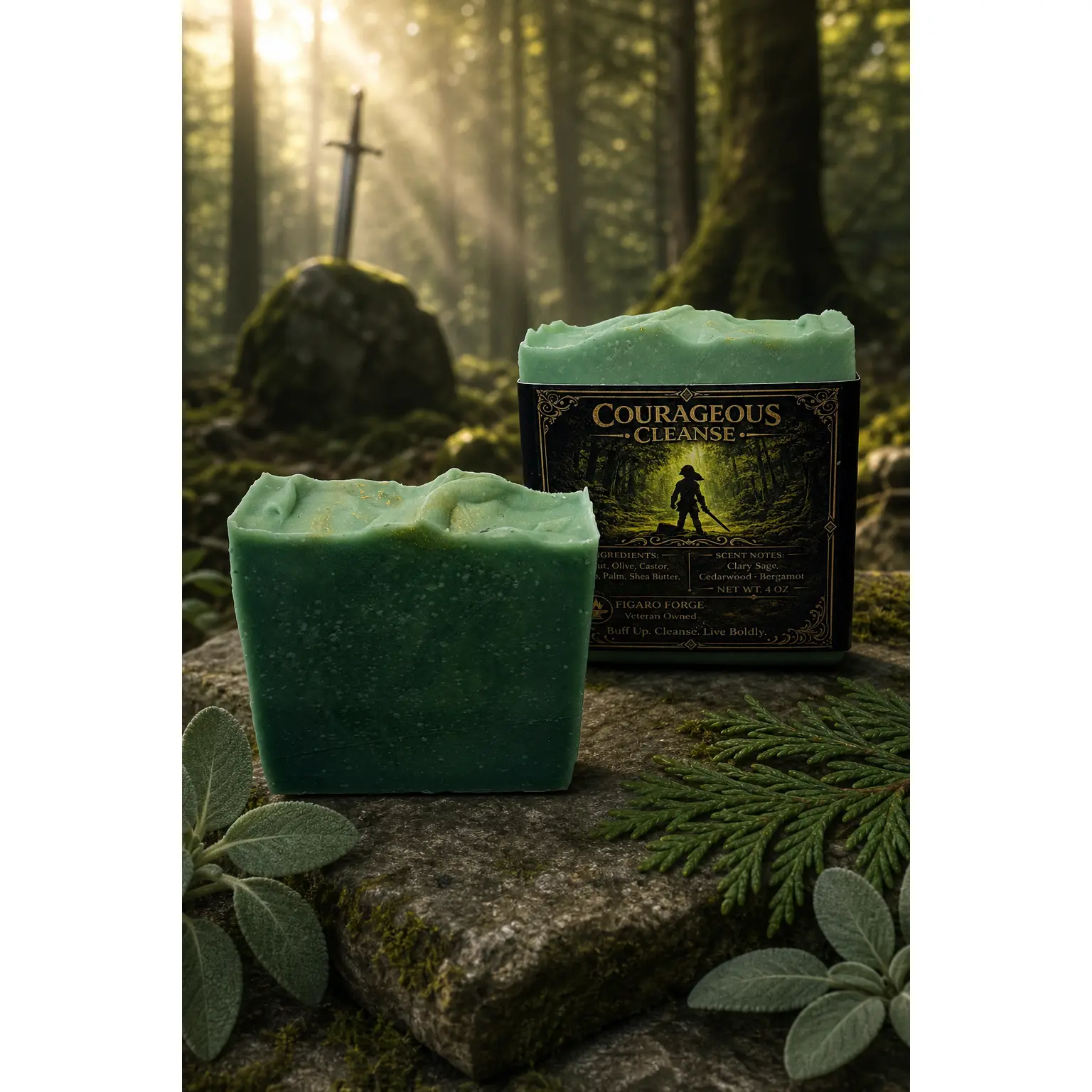 Courageous Cleanse – Herbal Forest Fresh Soap