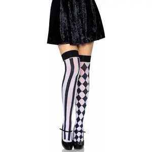 Women's Harlequin Thigh Highs