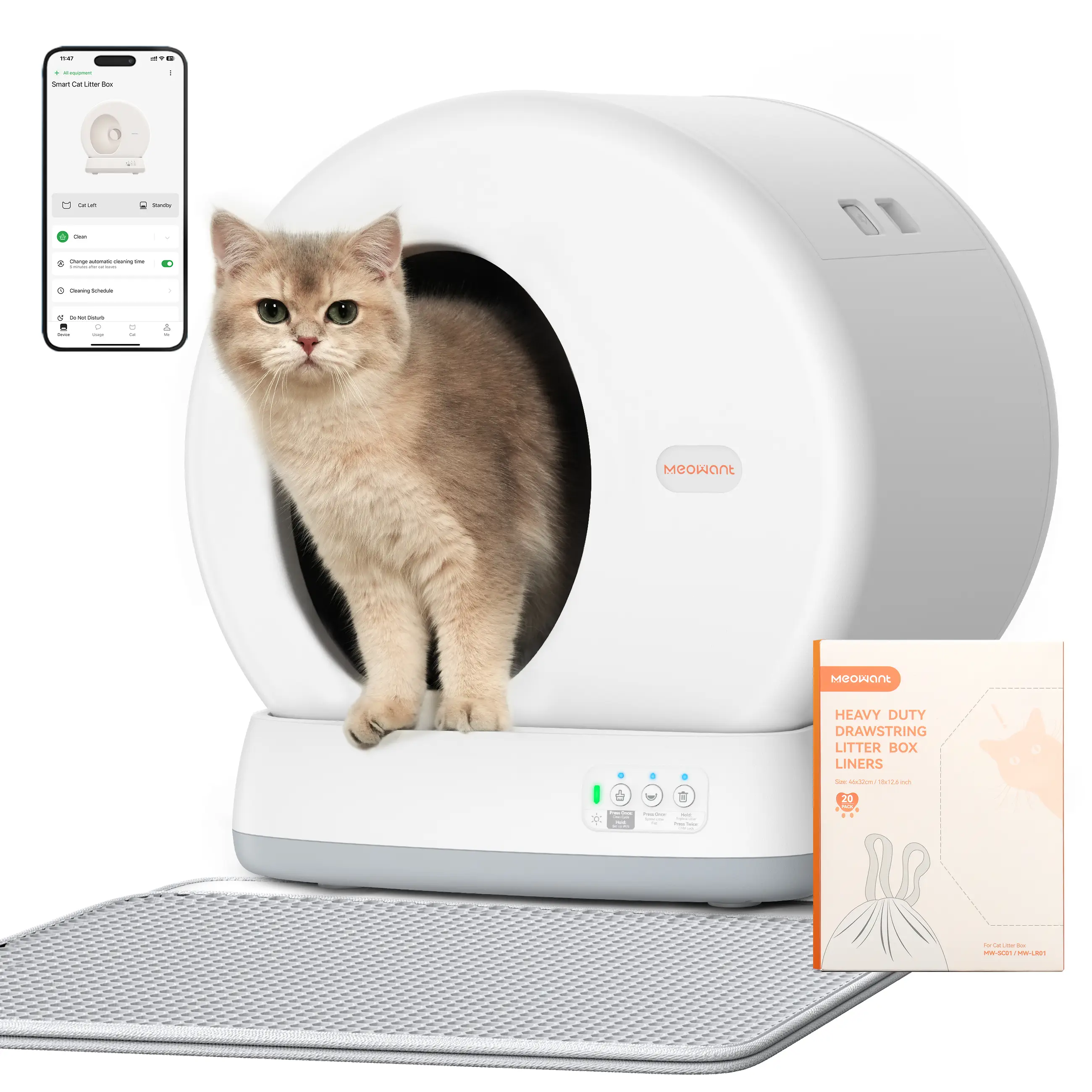 Meowant Smart Self-Cleaning Cat Litter Box - MW-SC01
