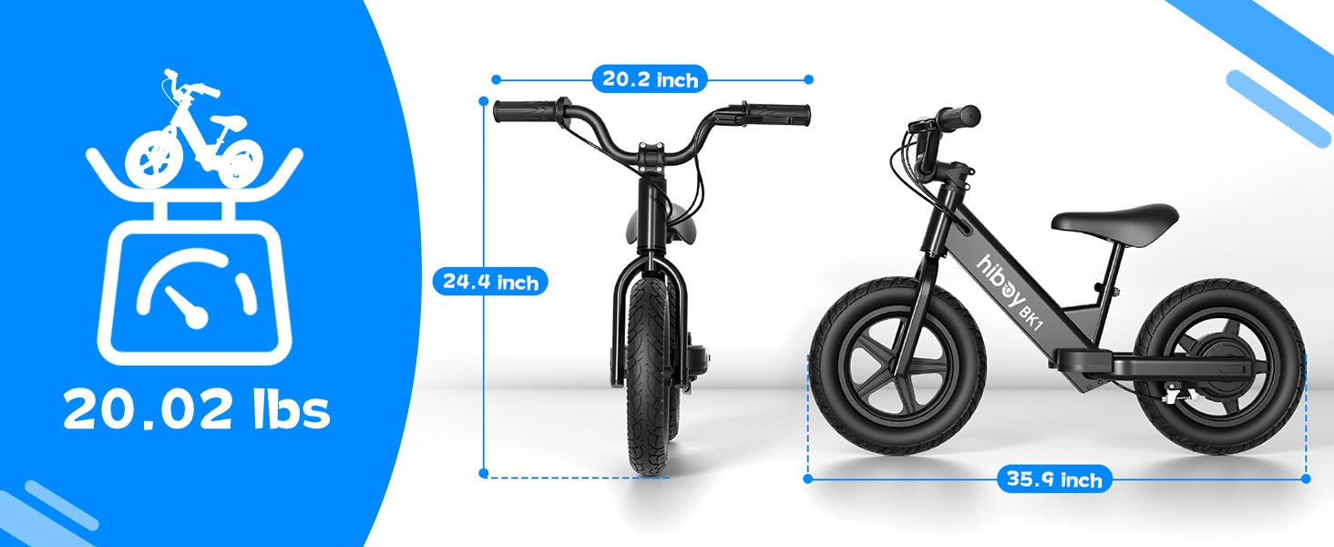 Hiboy Electric Balance Bike for Kids, 12-Inch Tires, 5.6/9 mph, Adjustable Seat, Up to 4.9 Miles, Electric Bike for Kids Ages 3–5 Hiboy Electric Balance Bike for Kids, 12-Inch Tires, 5.6/9 mph, Adjustable Seat, Up to 4.9 Miles, Electric Bike for Kids Ages 3–5