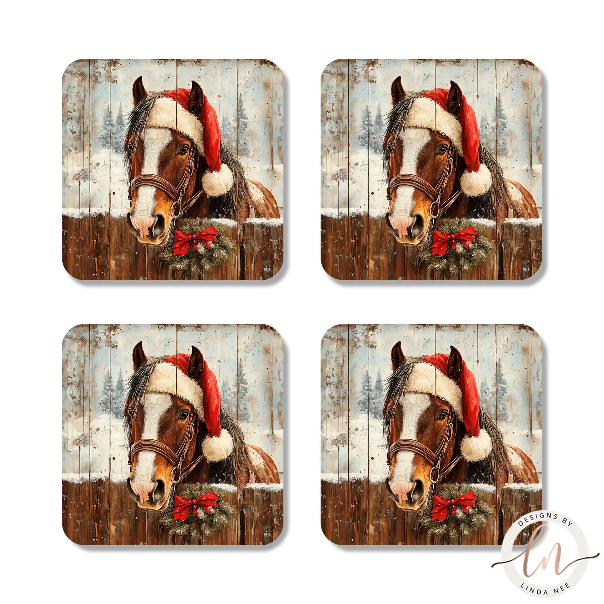 Farmhouse Horse Coasters