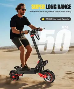1600W Electric Scooter for Adults with 11" Off-Road Tires 48V18Ah Battery 35 Miles Range 50km/h Top Speed 150KG Max Load Foldable Dual Motor Mobility Scooter