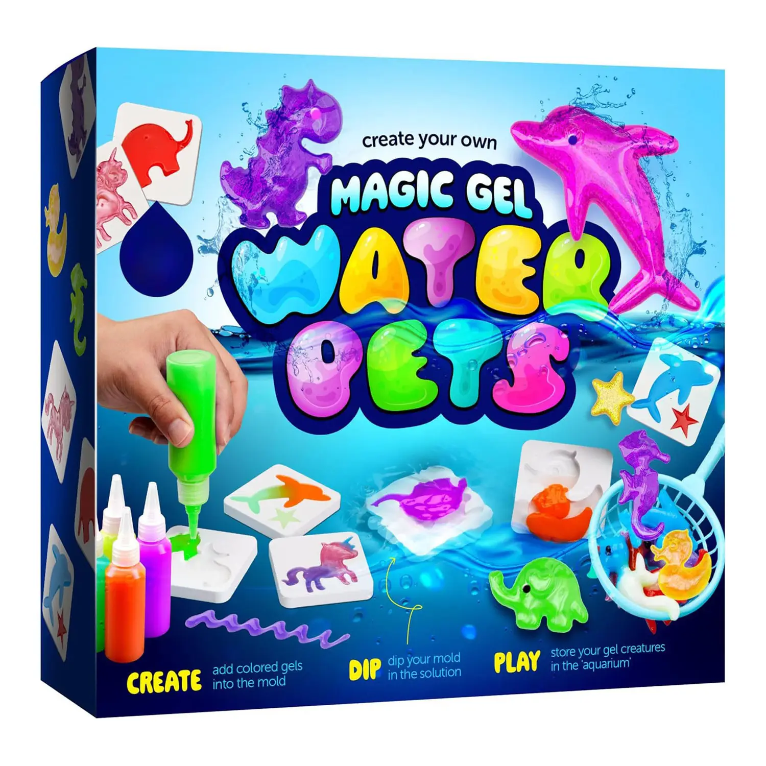 Magic Water Elf Toy Kit with Magic Gels and Molds Imaginative Play Birthday Gifts Party Favors Family Friendly DIY STEM Projects Create Your Own Magic