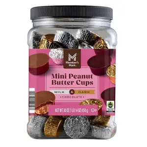 Member's Mark Mini Peanut Butter Cups, Milk & Dark Chocolate Candy, 30 oz.